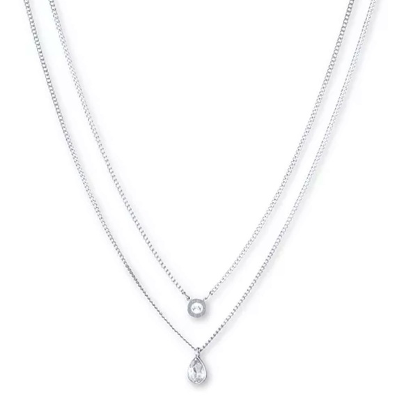 DKNY Double Row Pendant Necklace 16” long + 3” Extender - Picture 1 of 3